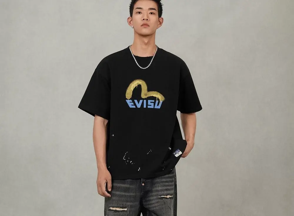 Alternative view of Áo Evisu Graffiti-Style Seagull 'Black' 2EAHTM5TS1159RXCT