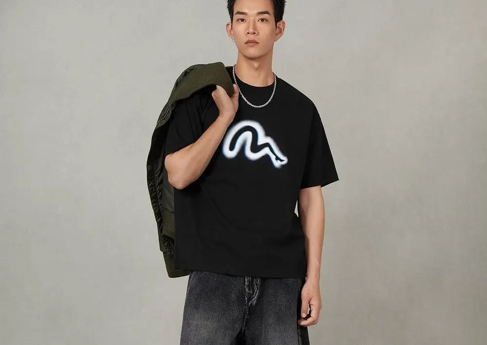 Alternative view of Áo Evisu High Heel Seagull ‘Black’ 2EAHTM5TS7005RXCT