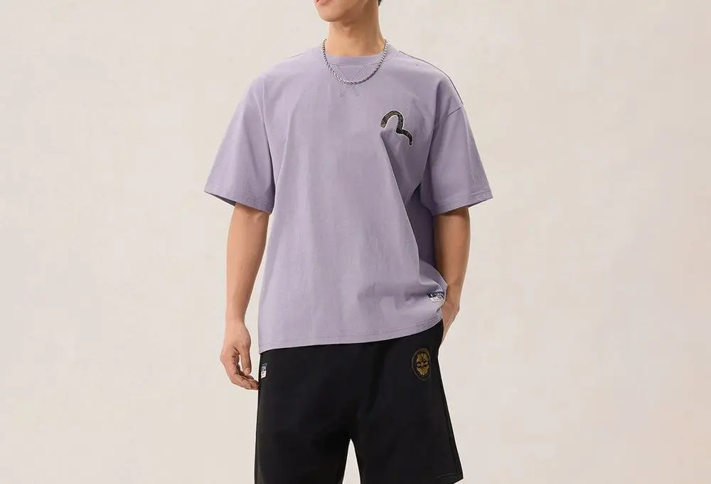 Alternative view of Áo Evisu Kanji Print 'Purple' 2ESHTM6TS1084RXCT