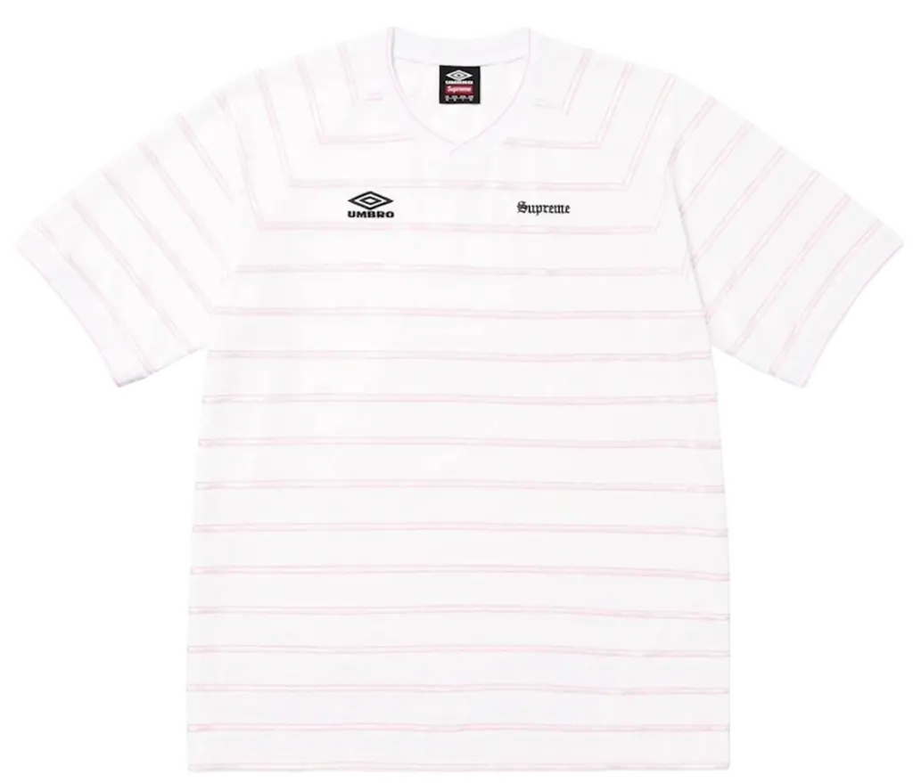 Áo Supreme Umbro Stripe Soccer Jersey ‘White’ SUP-SS25-128