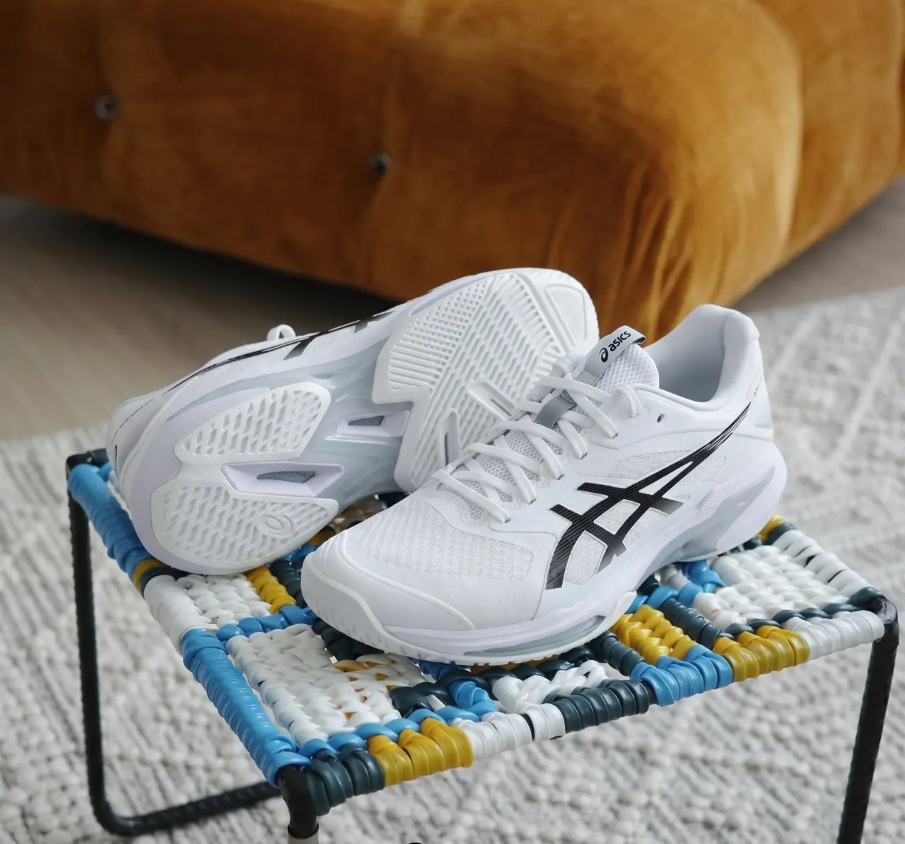Alternative view of Giày Asics Solution Speed FF 4 'White Black' 1041A532-100