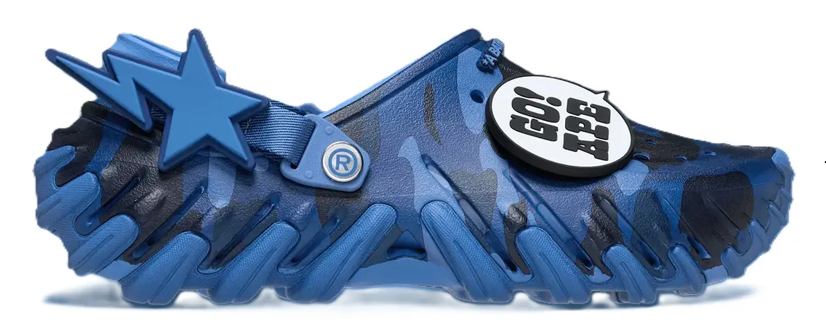 Dép BAPE x Crocs Echo RO Clog 'Powder Blue' 213140-4SN