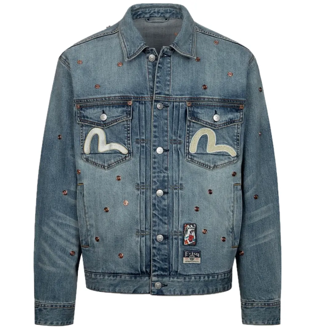 Áo Evisu Allover Rivets Seagull 'Indigo’ 2ESHTM4DJ1005RXDN
