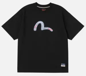 Áo Evisu Fabric Mix Patchwork 'Black' 2ESHTM6TS1091XXCT