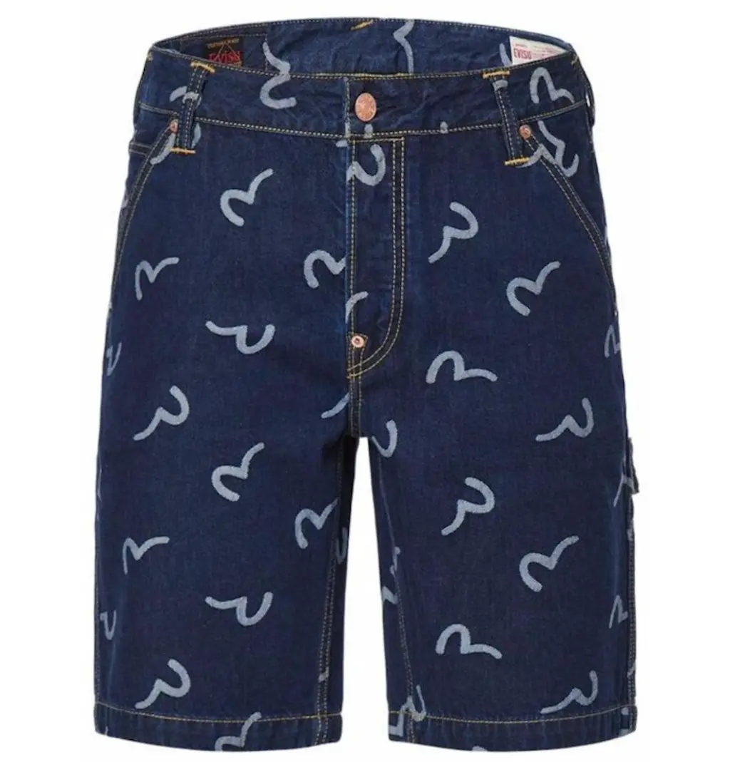 Quần Evisu Seagull Print 'Blue' 2ESHTM2DS212XXCT