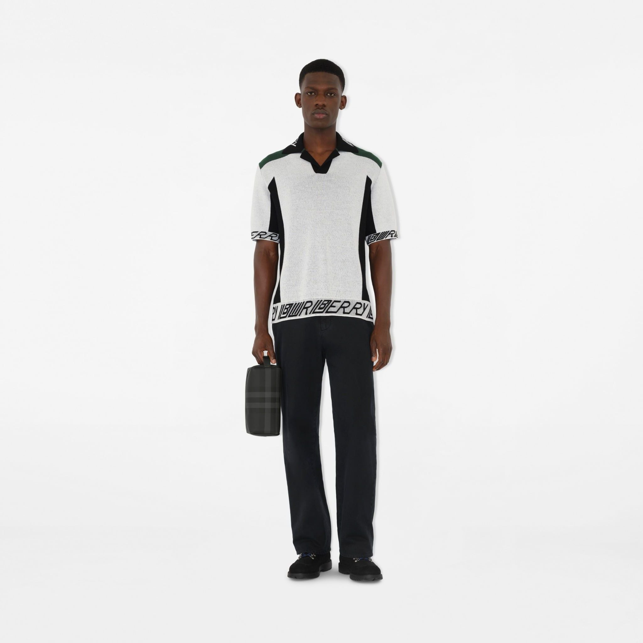 Alternative view of Túi Burberry Check Travel Pouch 'Grey' 80702791