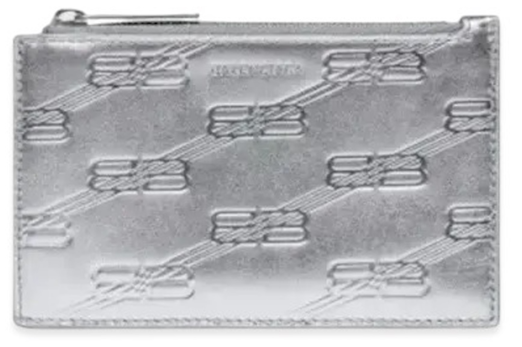Ví Balenciaga Leather Card Holde 'Silver' 717784210JT8110