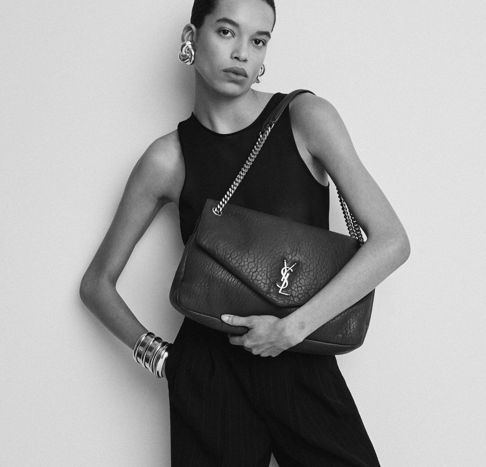 Alternative view of Túi Saint Laurent Calypso Large 'Black' 777399AACYT1000