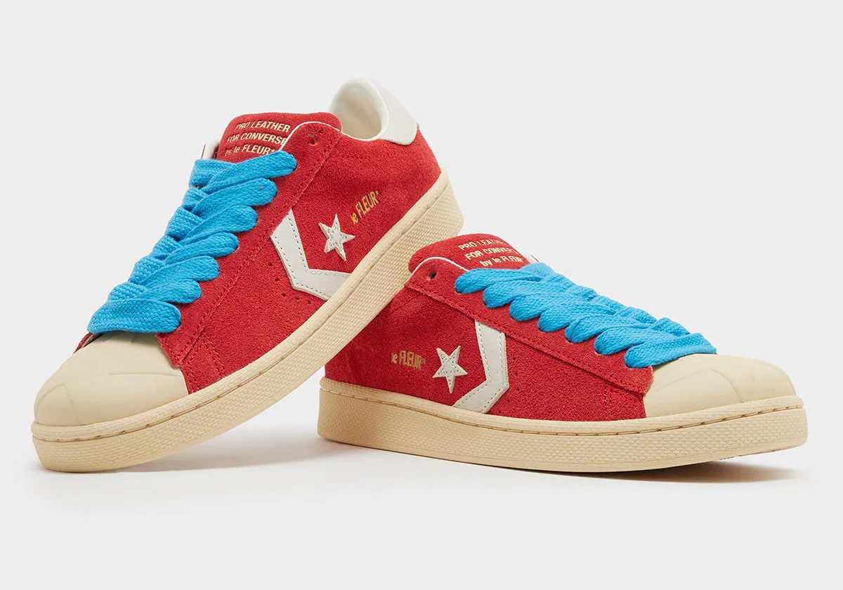 Tyler, The Creator x Converse Pro Leather “Red” voi thiet ke mau do noi bat va phong cach pha cach dac trung.