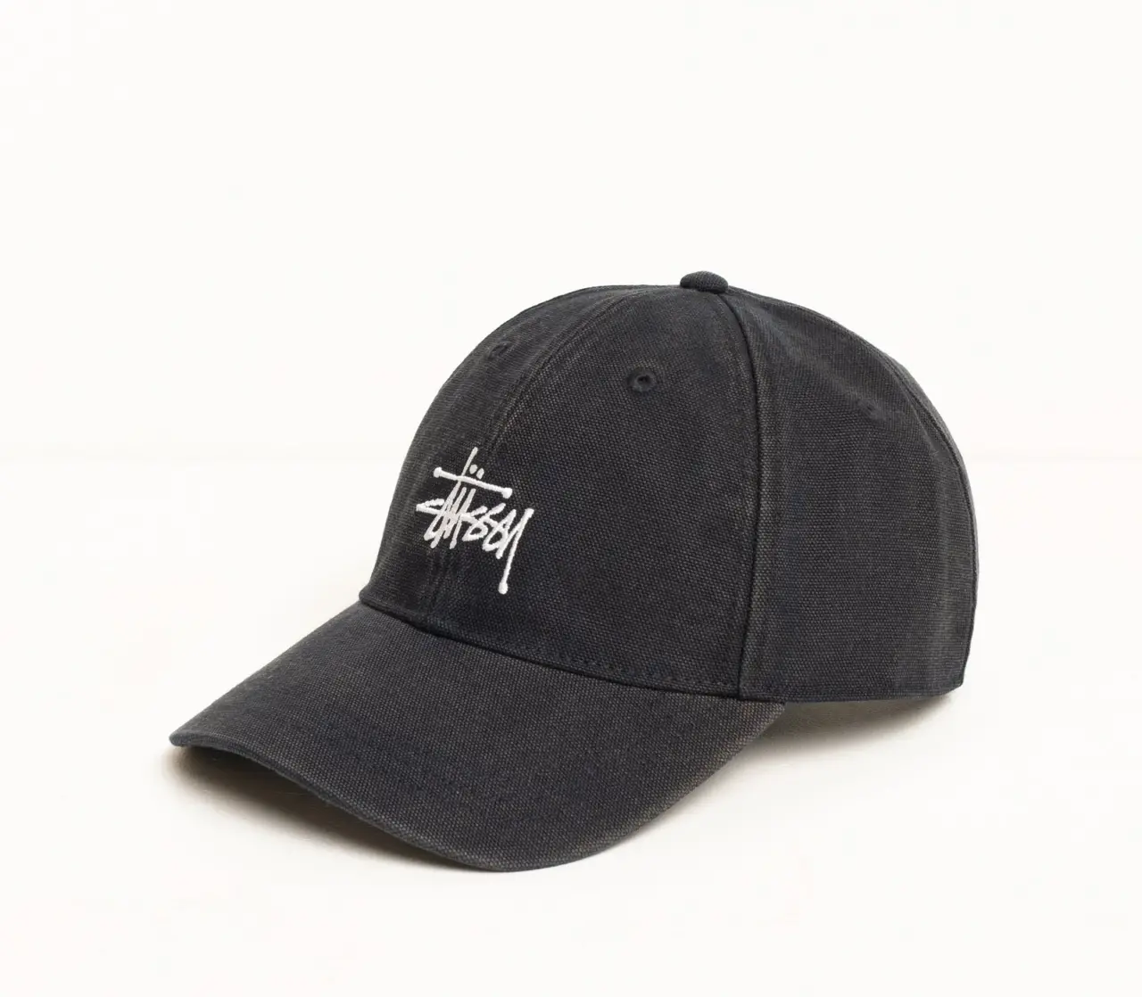 Alternative view of Mũ Stüssy Basic Washed Canvas 'Black' 1311210-BLACK