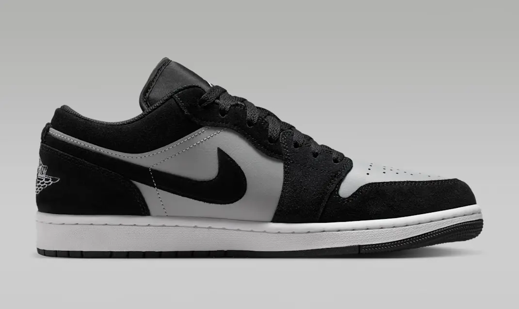 Alternative view of Giày Nike Air Jordan 1 Low 'Black White Grey' 553558-048