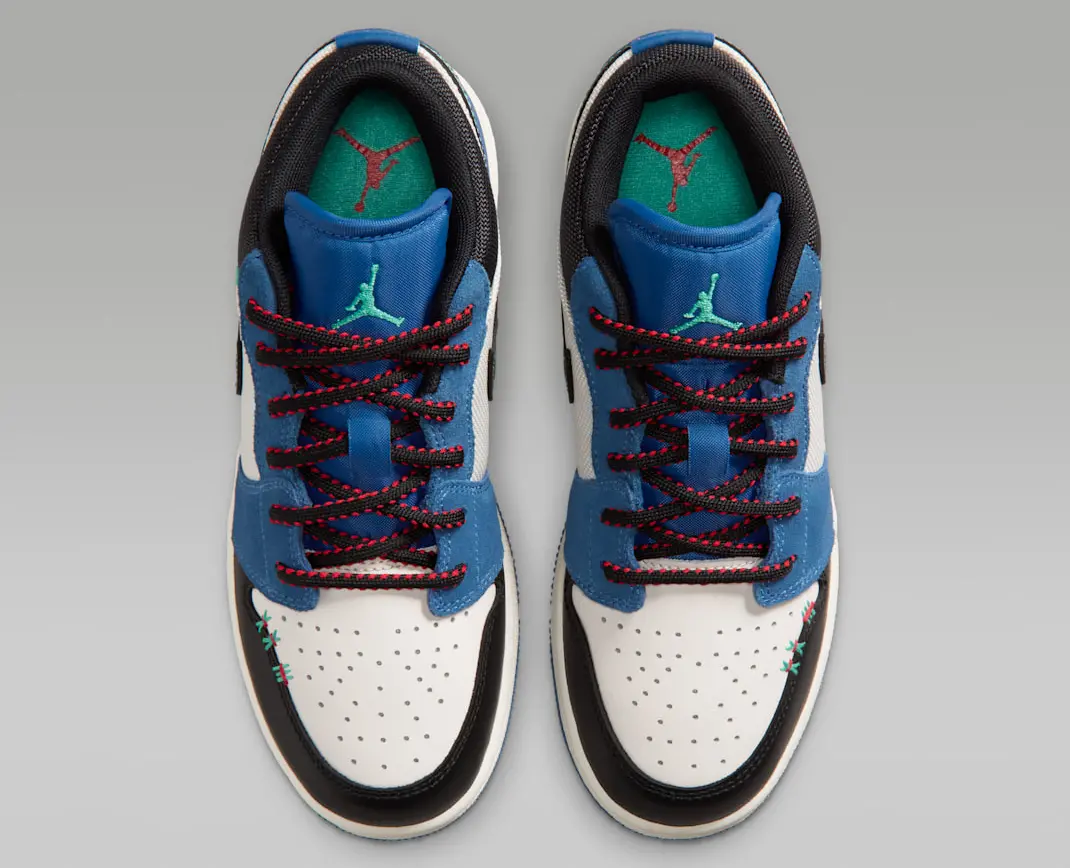 Giày Nike Air Jordan 1 Low SE 'Blue Black' IO2062-400 - Ảnh 3