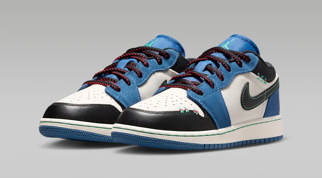 Giày Nike Air Jordan 1 Low SE 'Blue Black' IO2062-400 - Ảnh 4