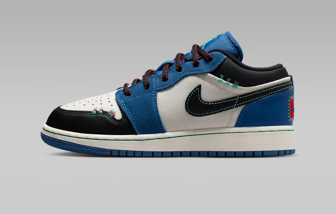 Giày Nike Air Jordan 1 Low SE 'Blue Black' IO2062-400 - Ảnh 6