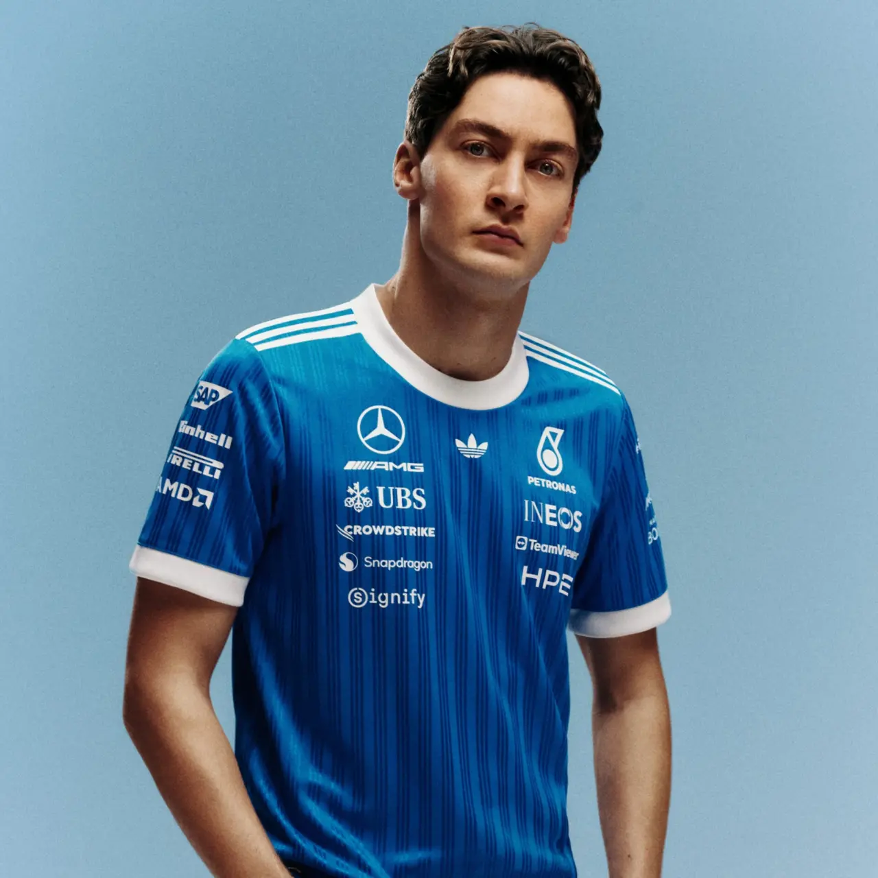 Áo Adidas Mercedes AMG Petronas F1 Jersey ‘Blue’ KT5127 - Ảnh 7