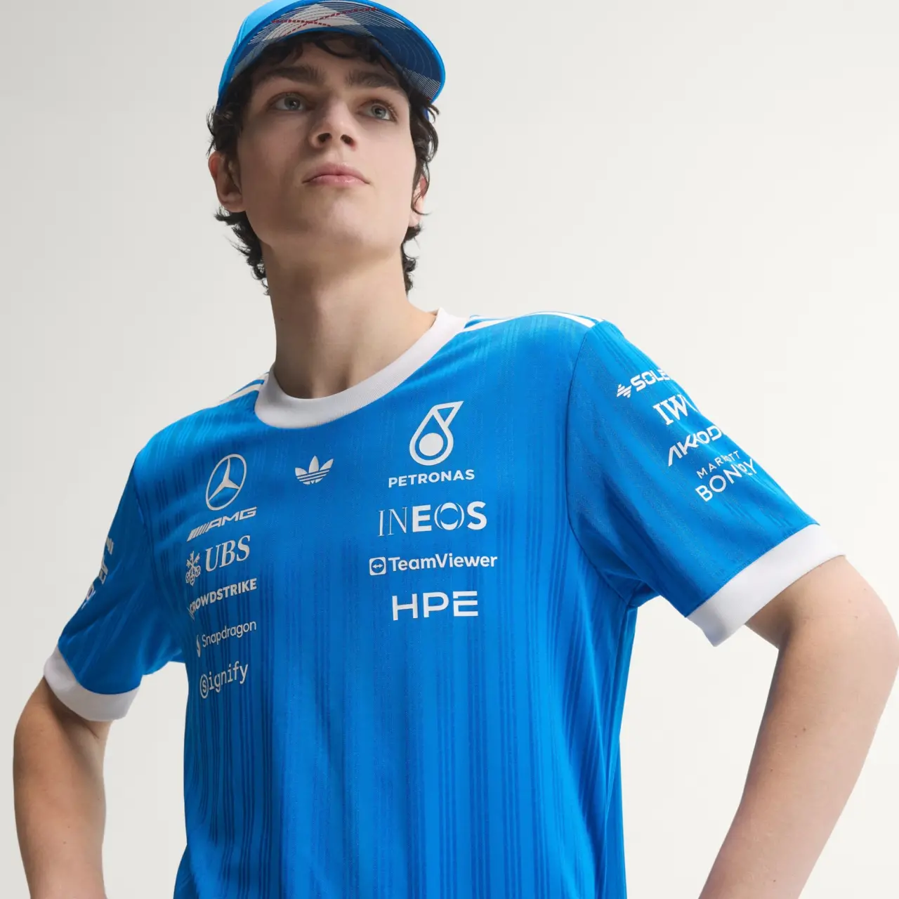 Áo Adidas Mercedes AMG Petronas F1 Jersey ‘Blue’ KT5127 - Ảnh 6