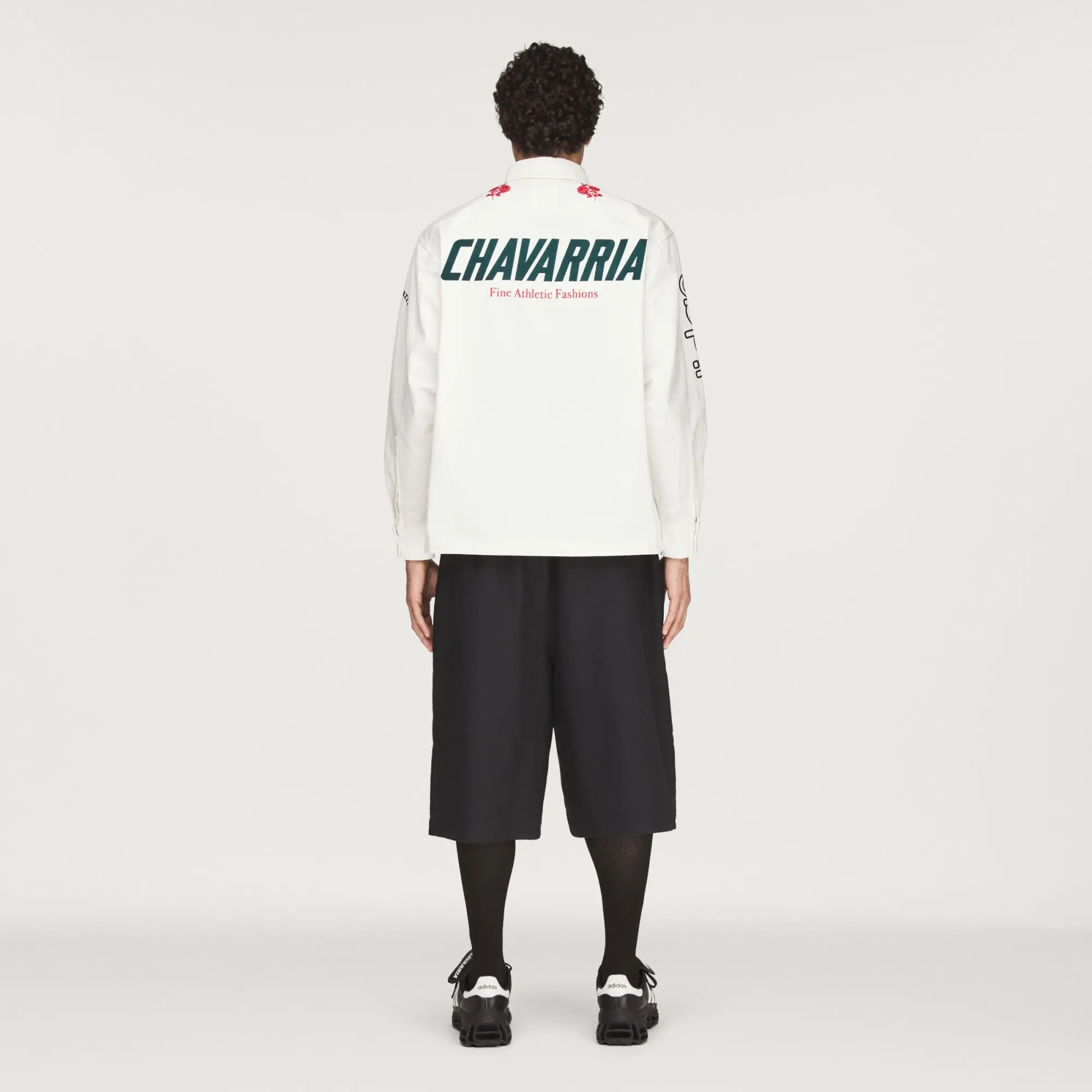 Áo Adidas x Willy Chavarria Button Up Shirt 'White' KV1980 - Ảnh 4