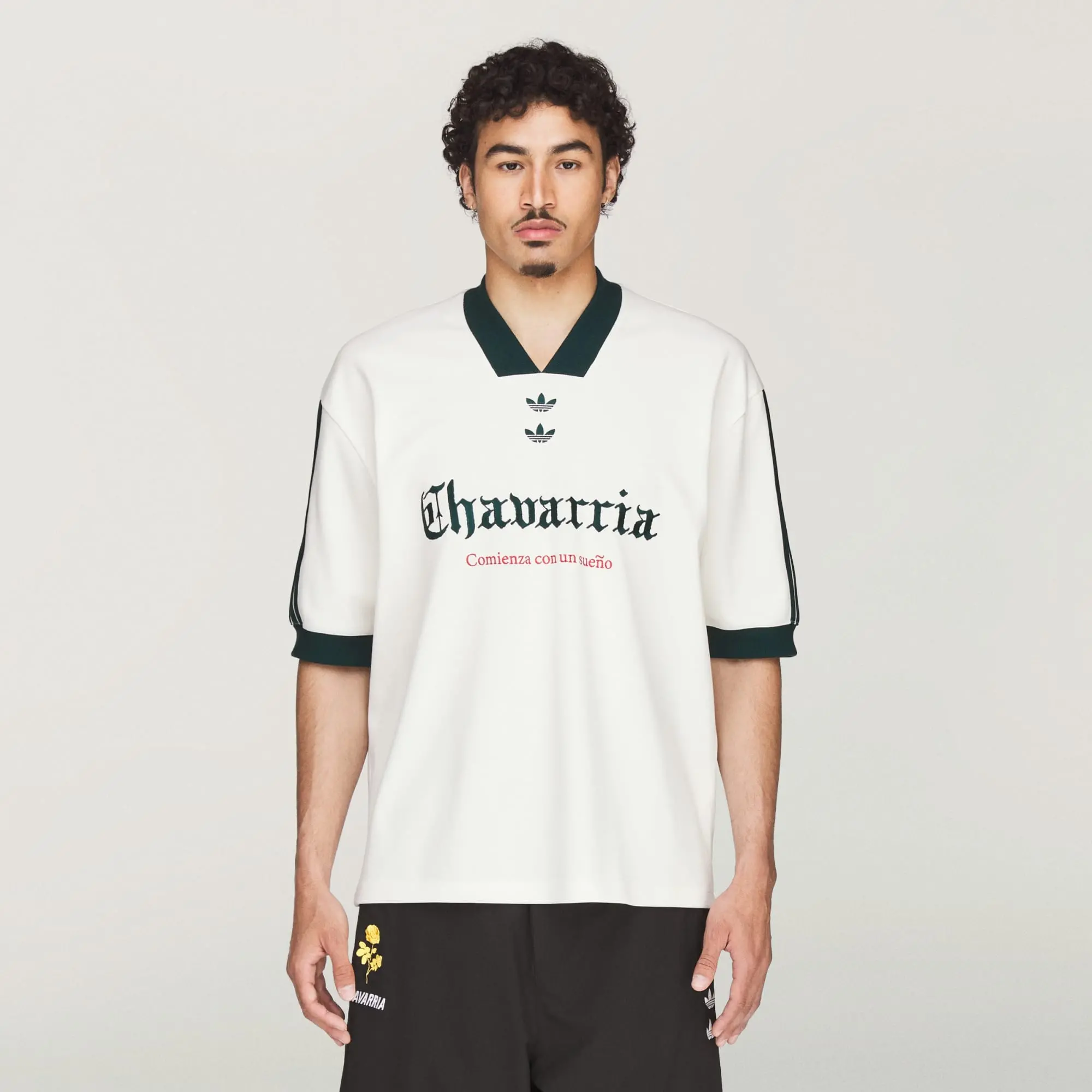 Alternative view of Áo Adidas Chavarria Football T-Shirt 'Off White' KY7708
