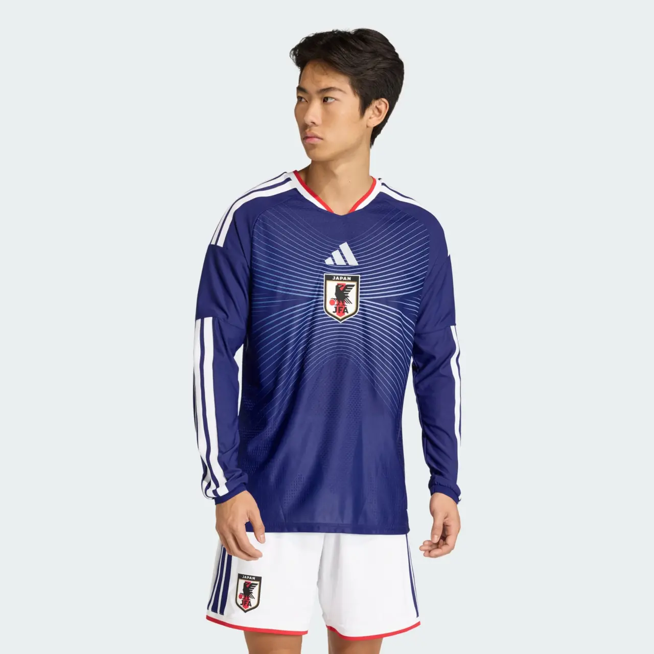 Alternative view of Áo Adidas Japan 26 Home Authentic Jersey Long Sleeve JZ9681