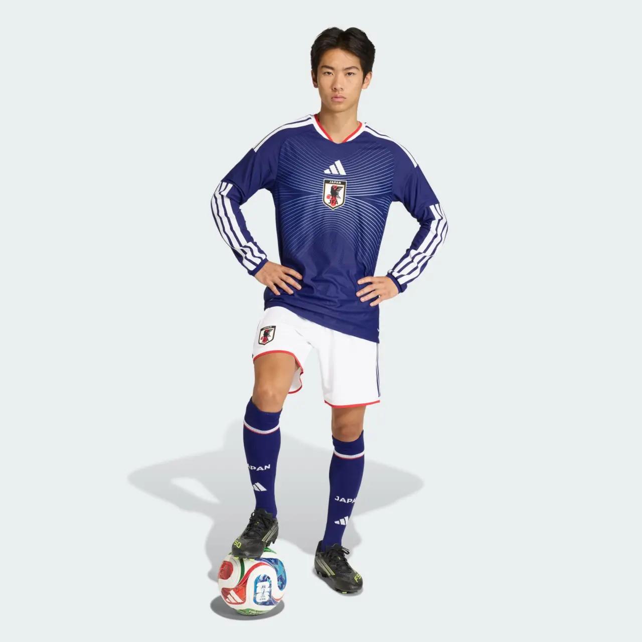 Áo Adidas Japan 26 Home Authentic Jersey Long Sleeve JZ9681 - Ảnh 5