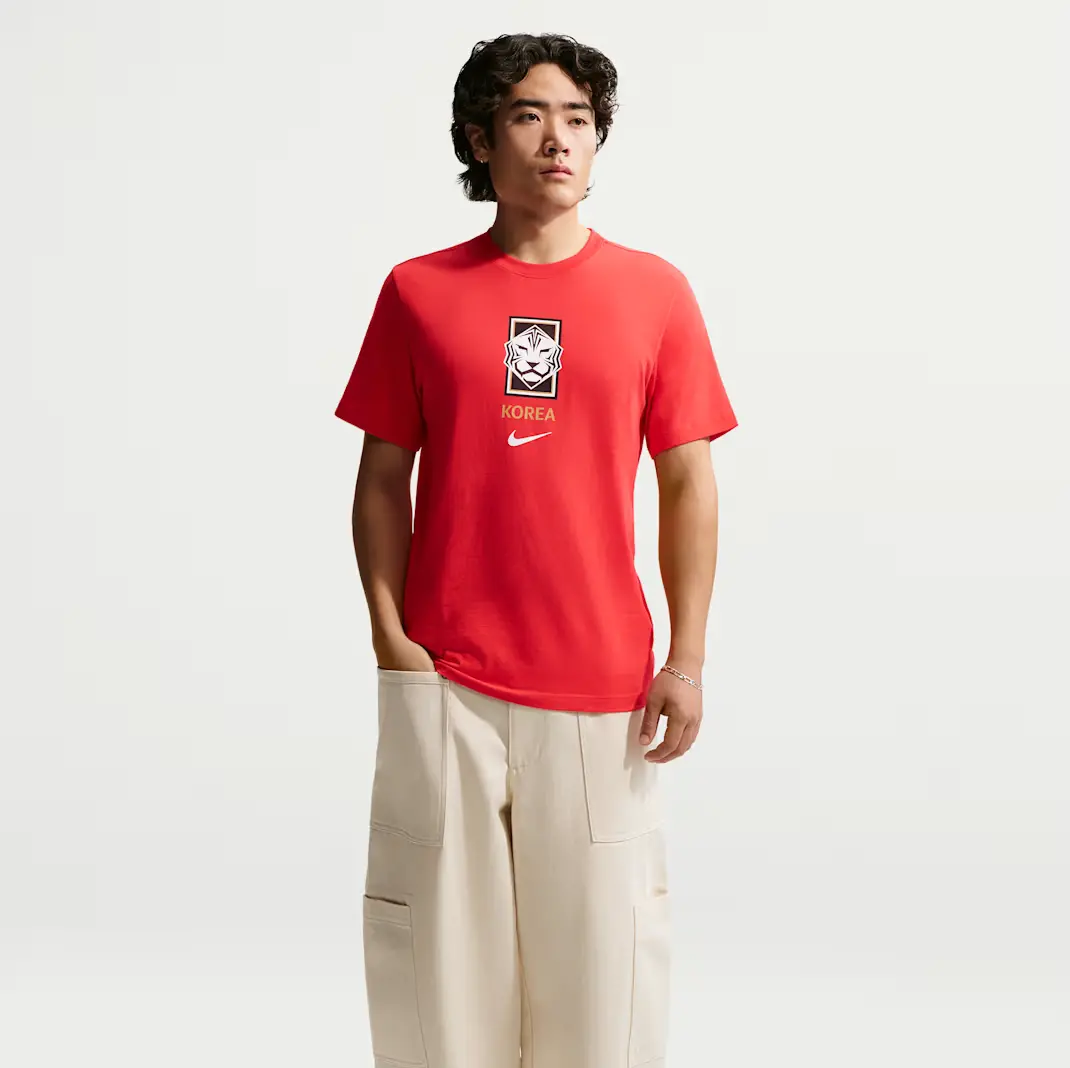 Alternative view of Áo Nike Korea Football T-Shirt 'Global Red' IH2185-679