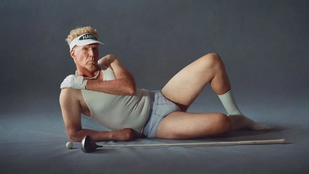 Hinh anh 3: Will Ferrell trong vai Lonnie 'The Hawk' Hawkins mac do SKIMS quang ba cho series Netflix 'The Hawk'.