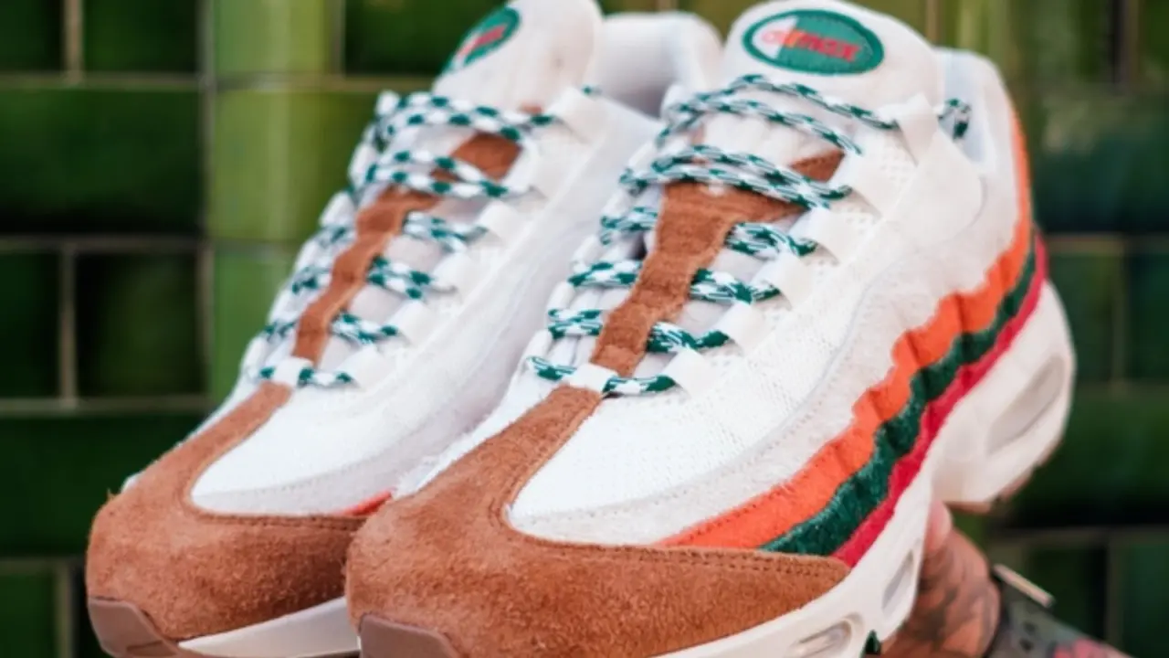 Hinh anh 1: Nike Air Max 95 phoi mau 7-Eleven tro thanh tam diem tranh chap phap ly
