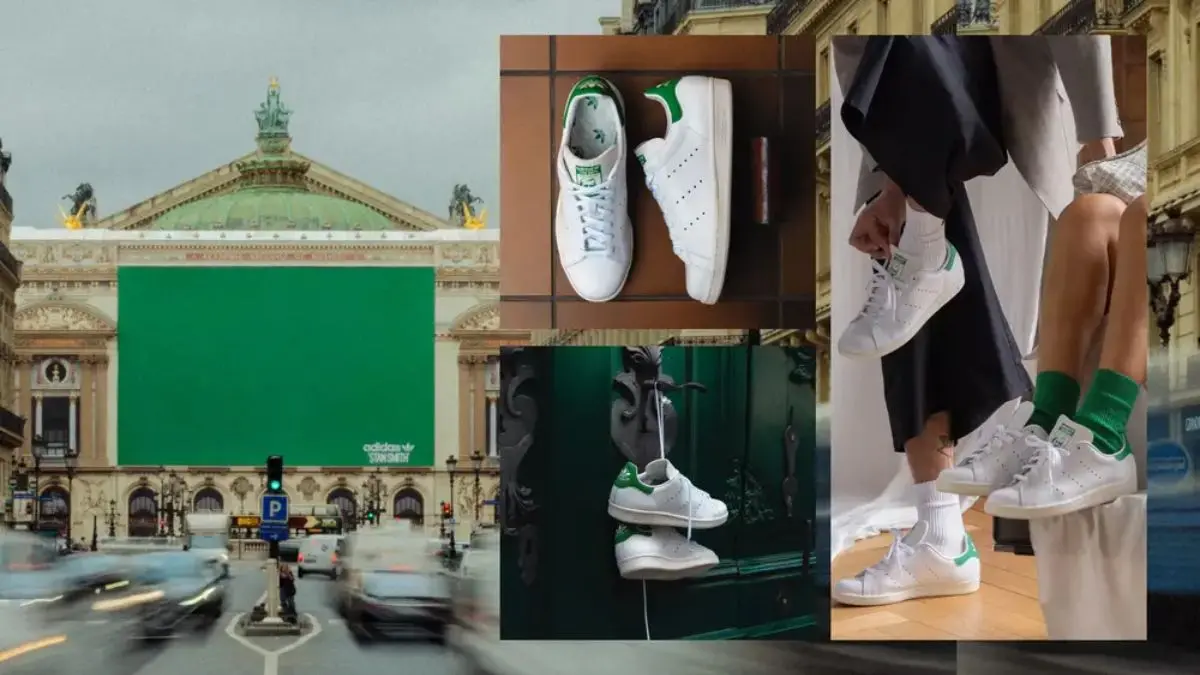 Doi giay adidas Stan Smith bieu tuong voi thiet ke toi gian