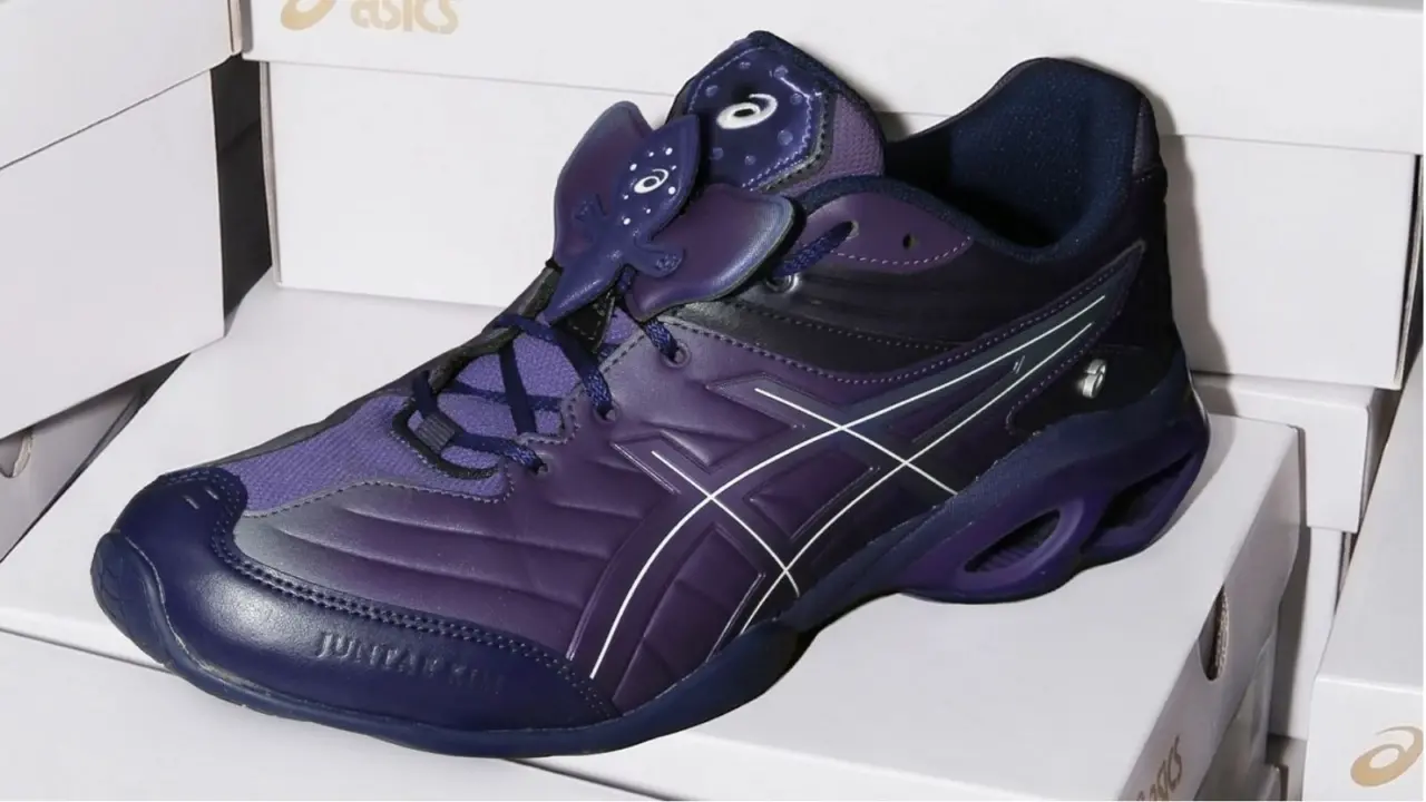 Hinh anh 5: Giay ASICS x Juntae Kim Gel-Kinetic FR voi chi tiet hoa thao roi