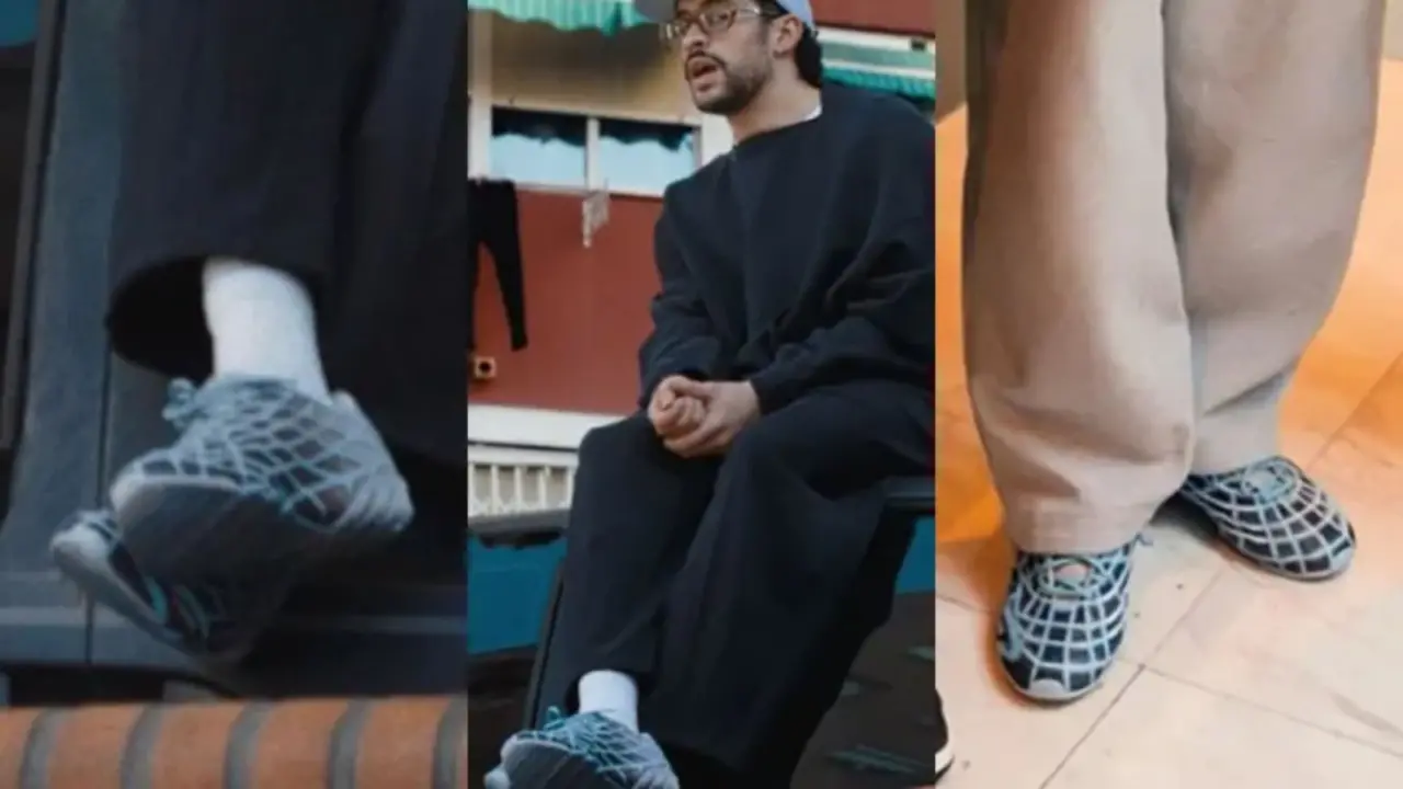Hinh anh 3: Giay adidas F50 Ghost Sprint do Bad Bunny thiet ke, ket hop giua phong cach bong da va thoi trang hien dai.