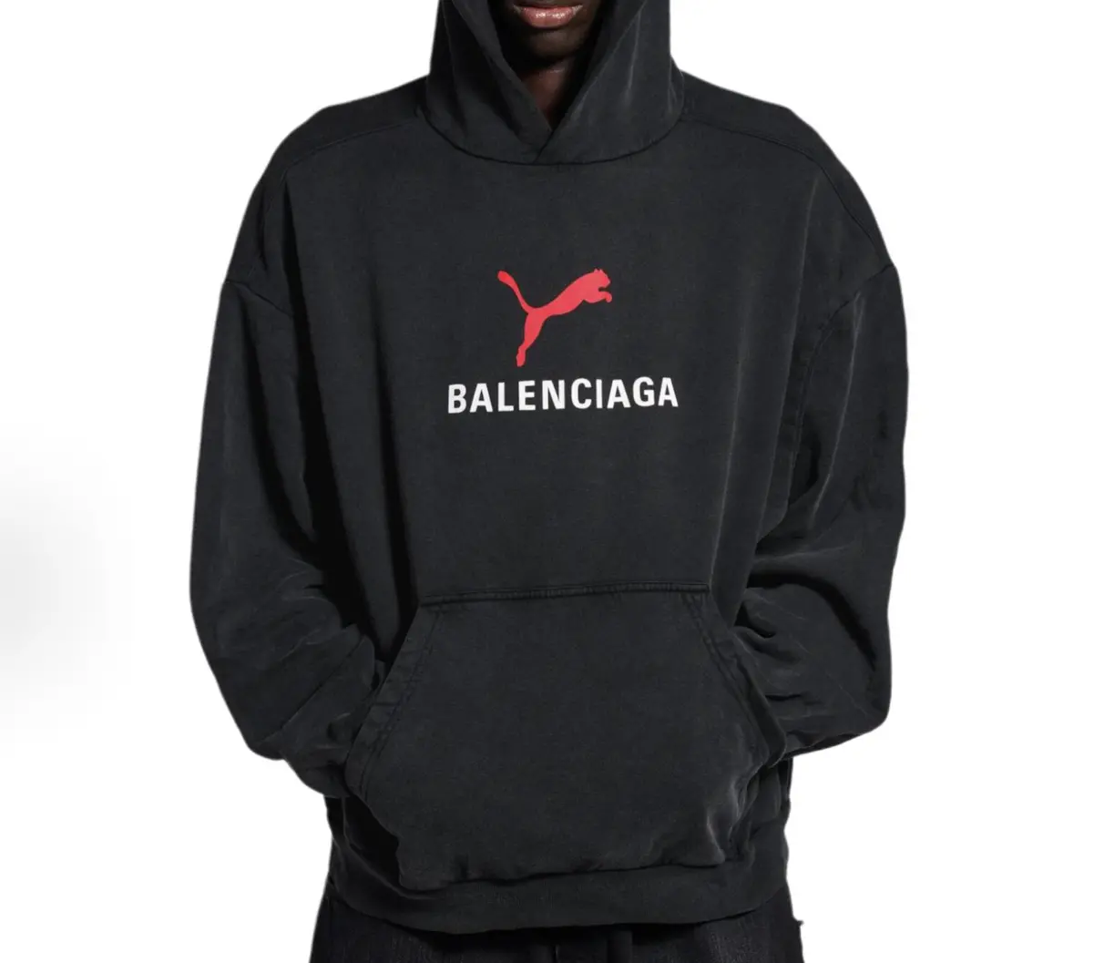 Alternative view of Áo Balenciaga x Puma Hoodie Fit 'Black' 767877TTVA41041