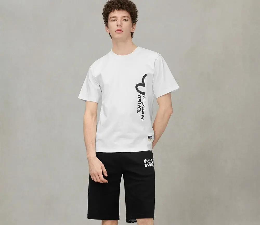 Alternative view of Áo Evisu Logo Slogan Print Fit ‘White’ 2ESHTM5TS1206XXCT