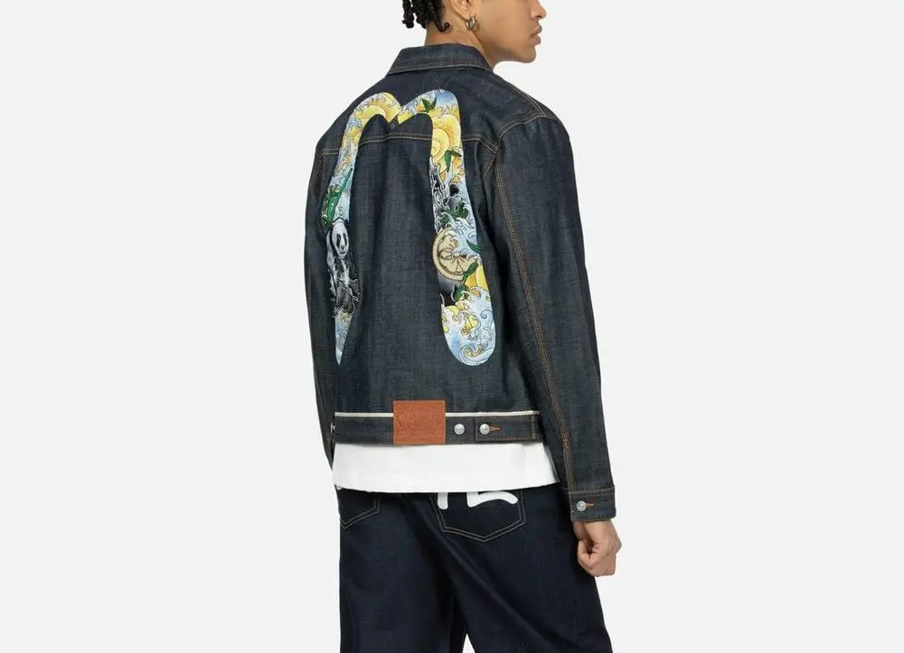 Alternative view of Áo Evisu Panda Daicock Denim ‘Indigo’ 2ESHTM4DJ7005XXDP