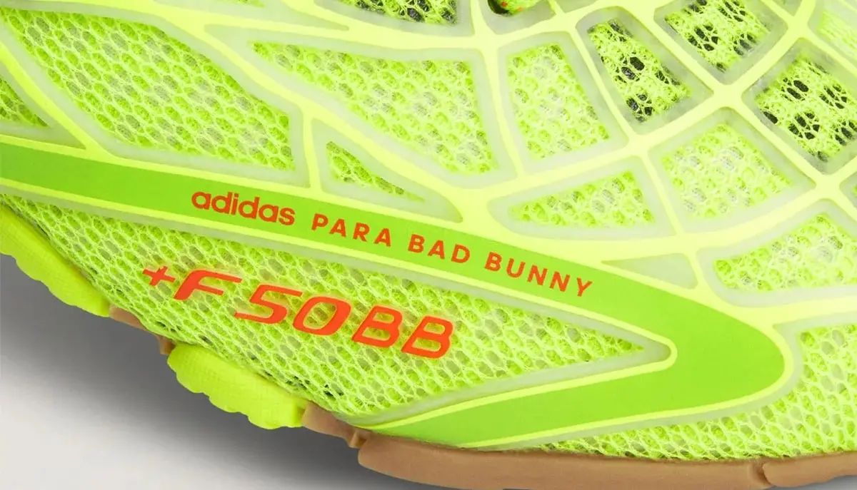 Hinh anh 2: adidas F50 Ghost Sprint Solar Slime giay sneaker mau xanh voi chi tiet cam