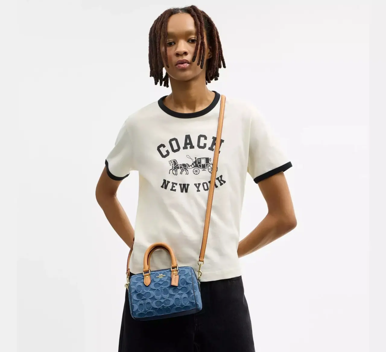Alternative view of Túi Coach Mini Rowan Crossbody Bag ‘Blue’ CDQ36-IMTYV