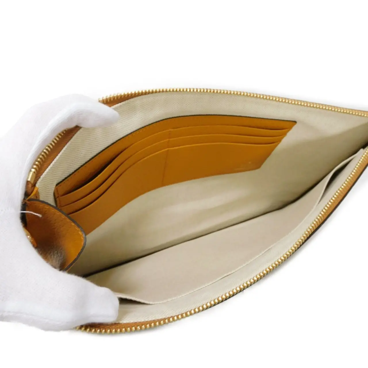 Alternative view of Túi Gucci Canvas With Leather Clutch ‘Beige’ 660162-2YLAG-8695