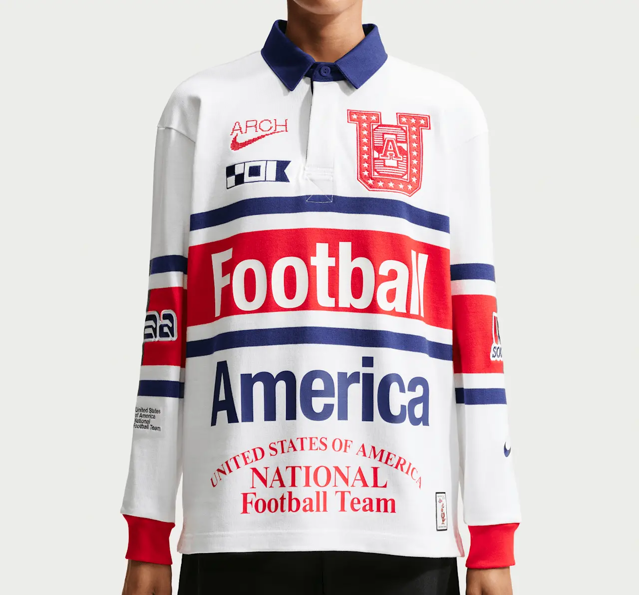 Alternative view of Áo Nike USA x VAA Long-Sleeve Rugby Top ‘White’ IM3227-100