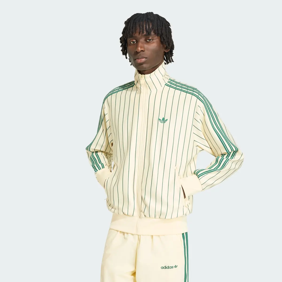 Áo Adidas Firebird Pinstriped Track Jacket 'Warm Vanilla' KT4299 - Ảnh 6