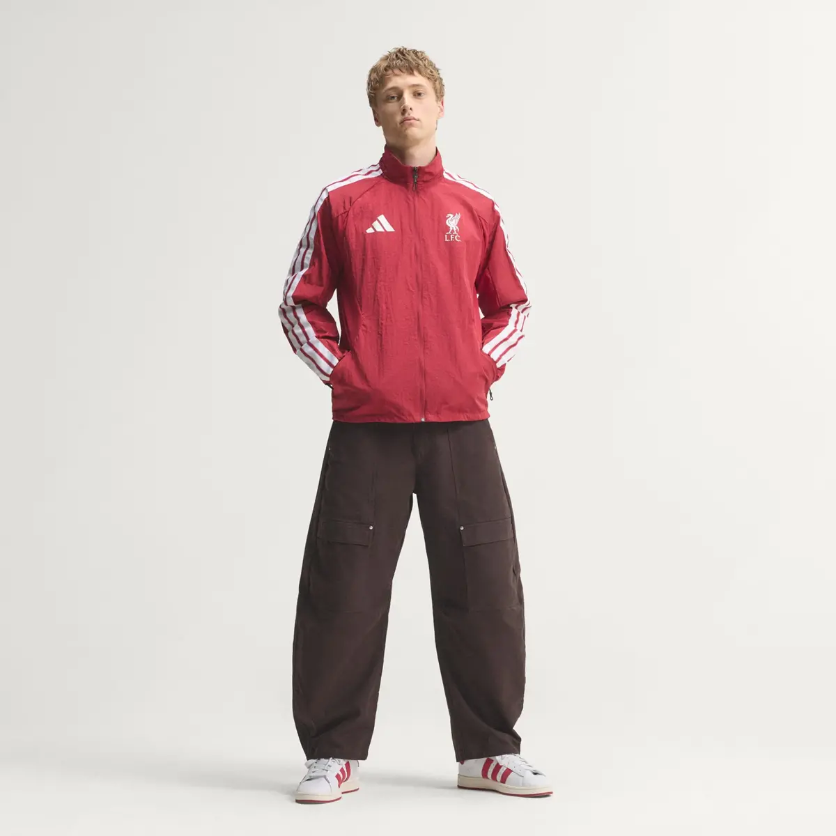 Alternative view of Áo Adidas Liverpool FC Home Anthem Jacket 'Active Maroon' KV6736