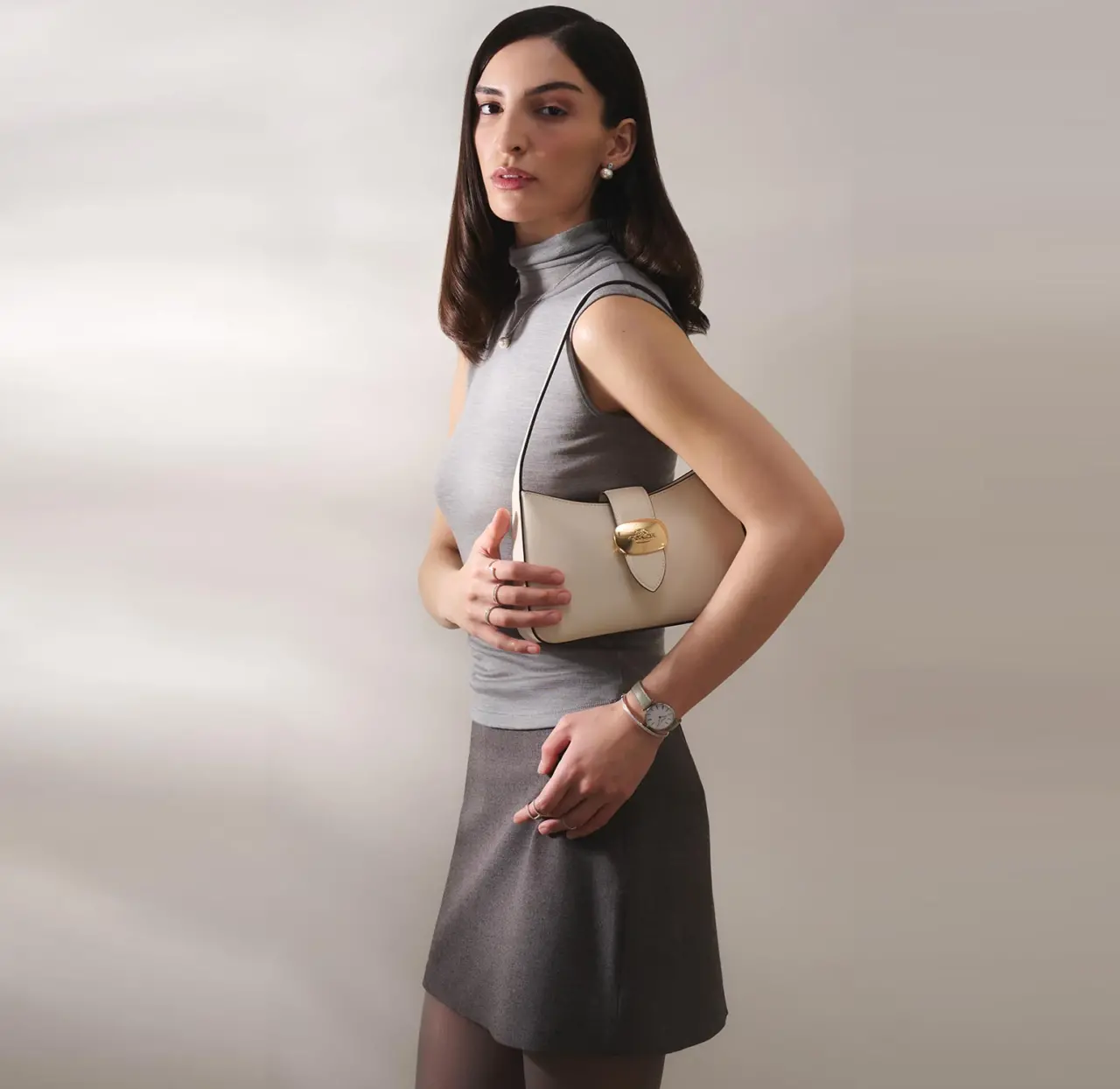 Alternative view of Túi Eliza Zipper Closure 'Chalk' CAA93-IMCHK