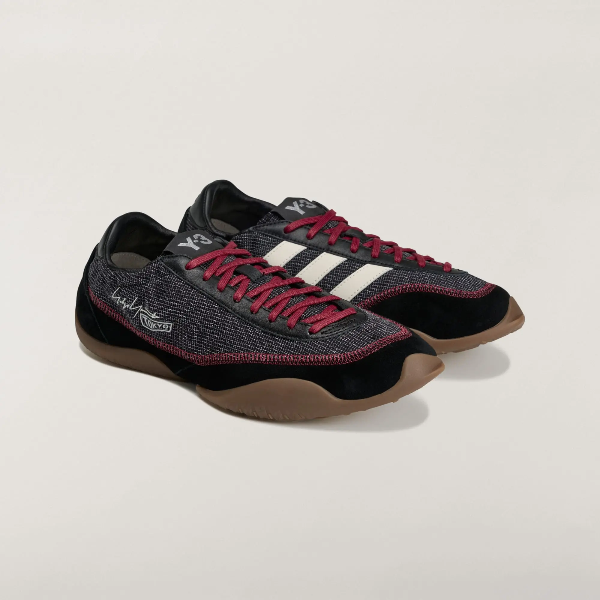 Alternative view of Giày Adidas Y-3 Tokyo Warped 'Black Maroon' KI7802