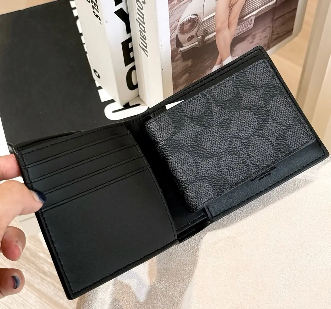 Ví Coach Billfold Wallet 'Black' CY394-QBMI5 - Ảnh 4
