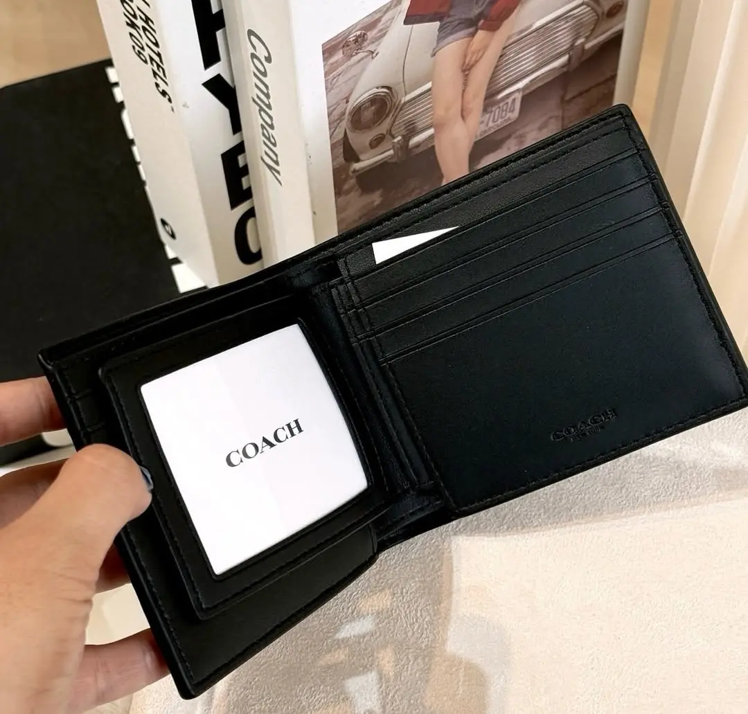 Ví Coach Billfold Wallet 'Black' CY394-QBMI5 - Ảnh 5