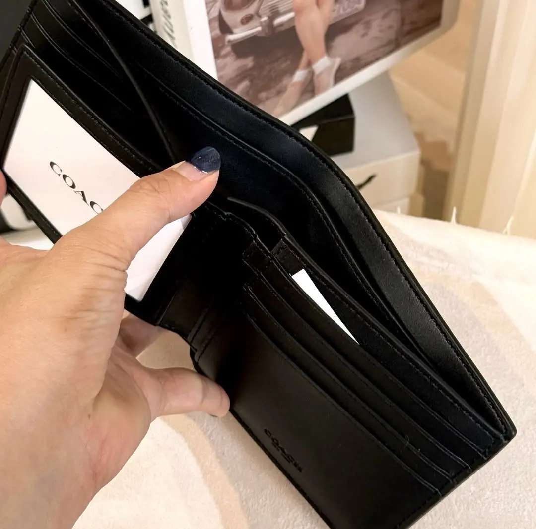 Ví Coach Billfold Wallet 'Black' CY394-QBMI5 - Ảnh 6