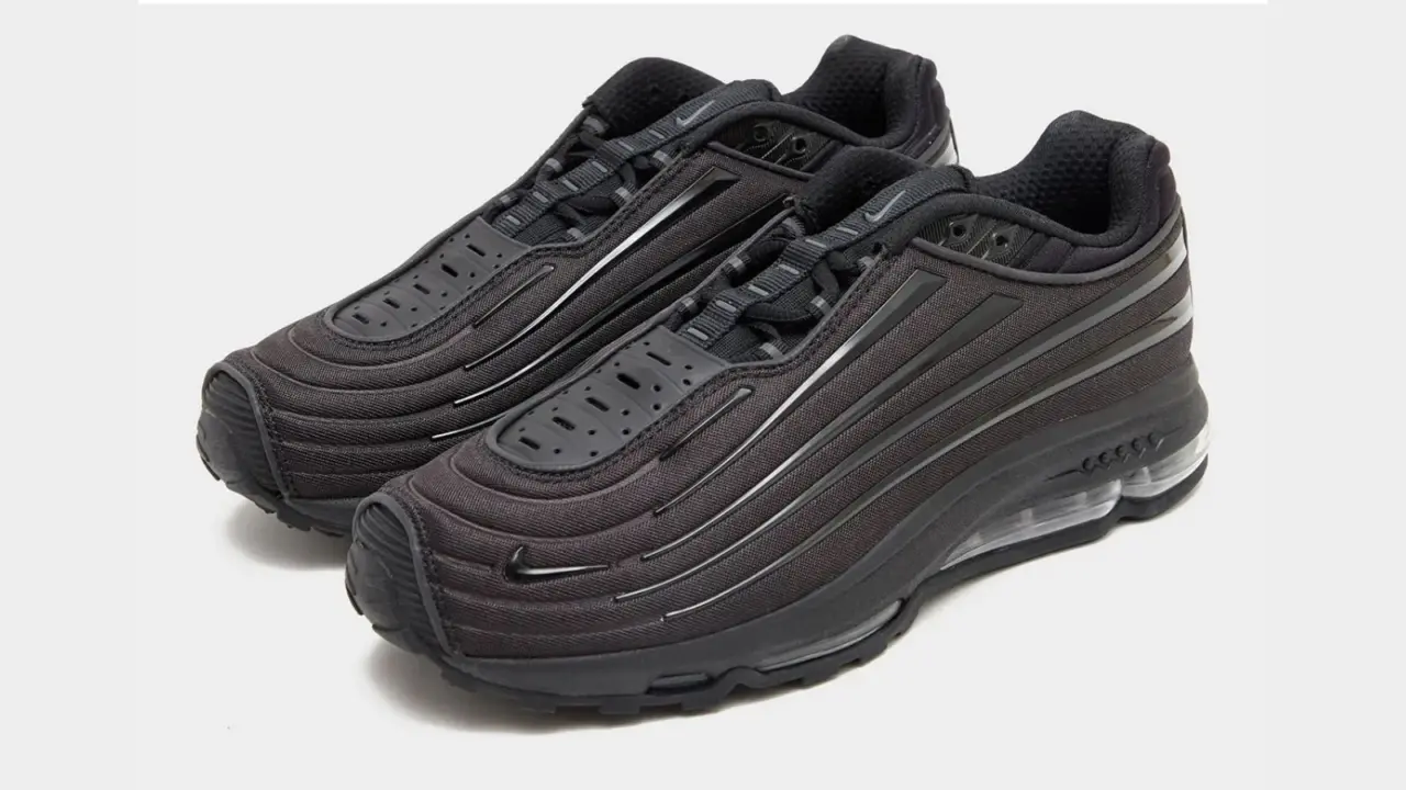 Hinh anh 1: Hinh anh Nike Air Max 2000 Retro phoi mau Triple Black, bieu tuong cua su hoi sinh dong san pham sneaker co dien.