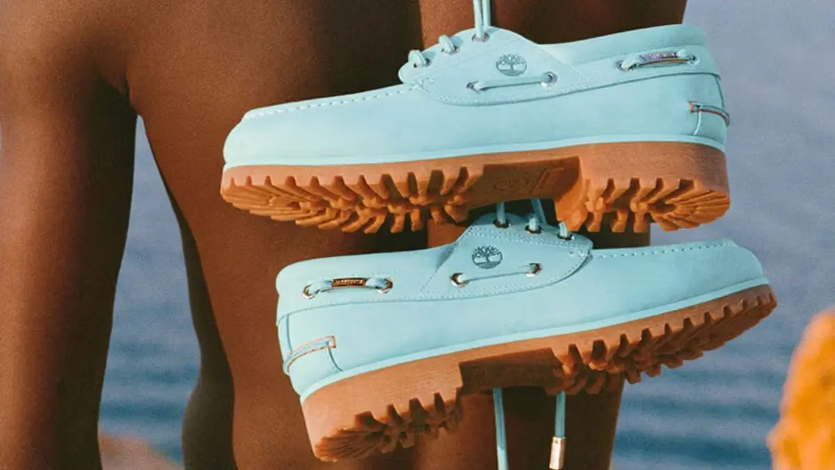 Timberland va Jacquemus ra mat boat shoe Lagoon Blue