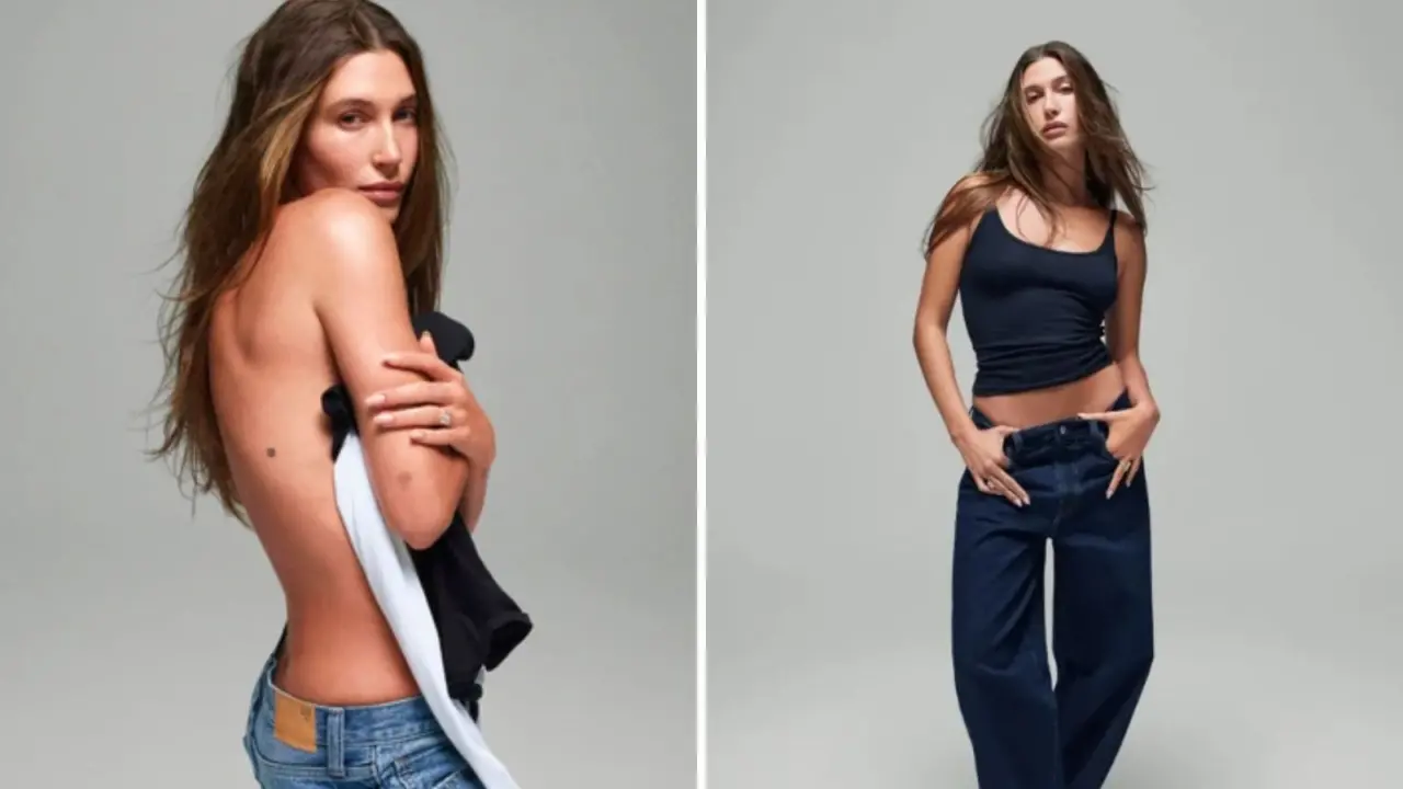 Hinh anh 4: Hailey Bieber dien quan jeans tu bo suu tap Gap x Hailey Bieber