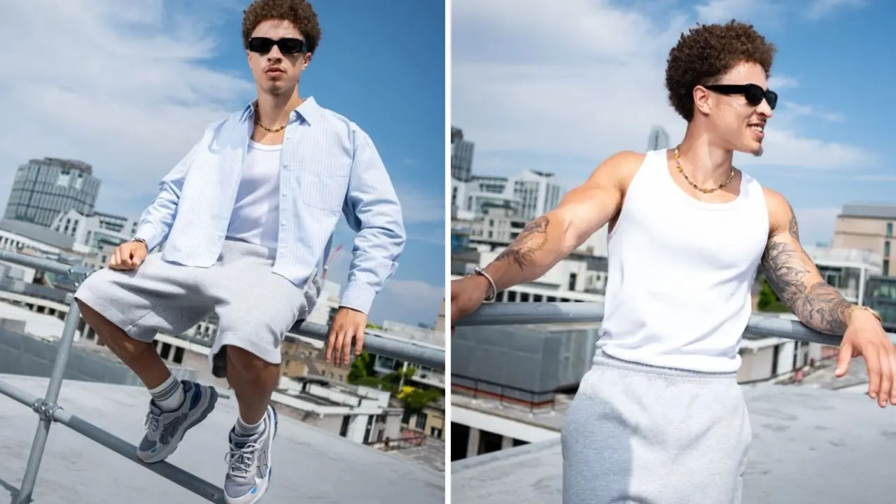 Hinh anh 4: Uniqlo outfit mua he: ao phong trang va quan short cam noi bat