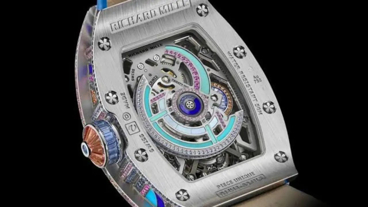 Hinh anh 3: Dong ho Richard Mille RM HJ-02 voi da quy va bo may tourbillon