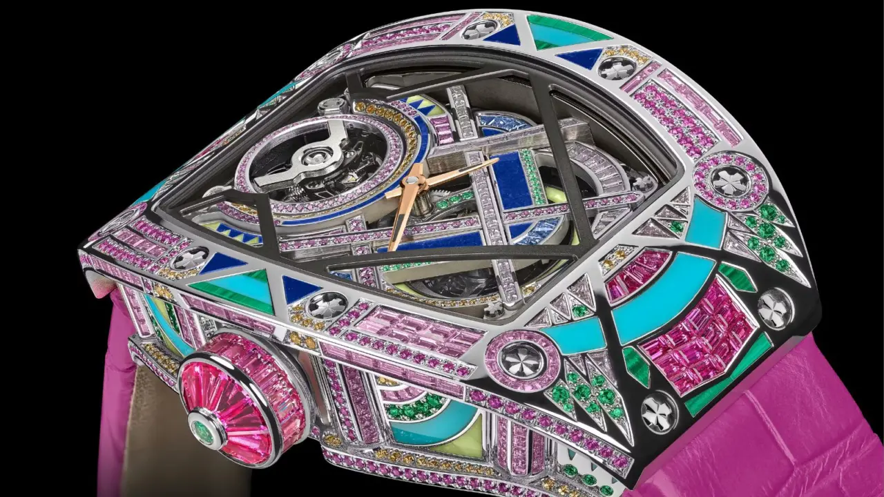 Hinh anh 4: Dong ho Richard Mille RM HJ-02 voi da quy va bo may tourbillon